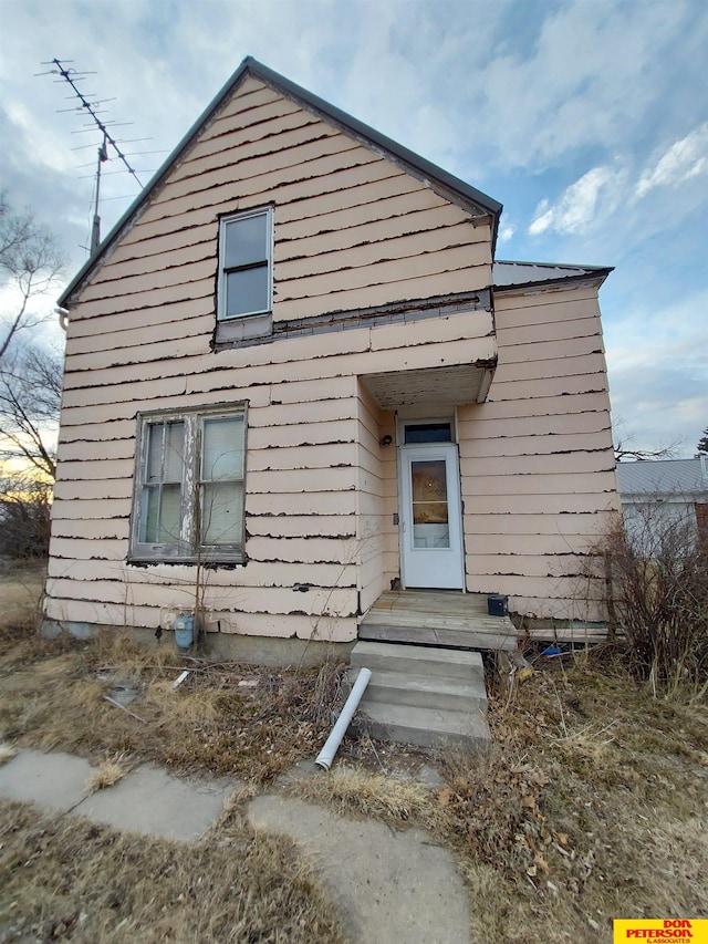 view of bungalow-style home