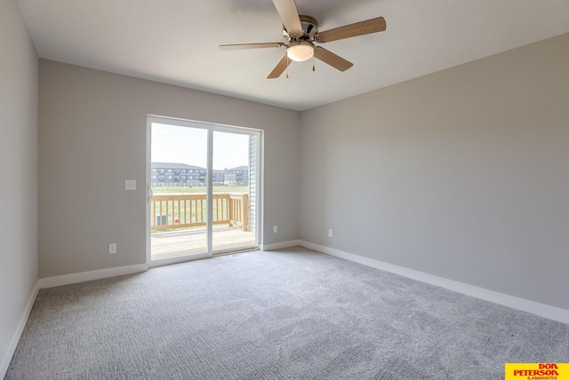 3563 Little Bluestem Rd, Fremont, NE 68025 - empty room with light carpet and a ceiling fan