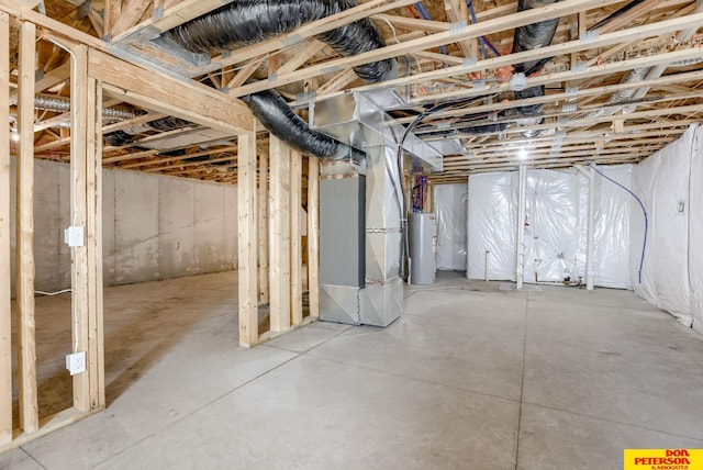 3563 Little Bluestem Rd, Fremont, NE 68025 - unfinished basement with heating unit and water heater