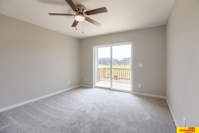 3593 Little Bluestem Rd, Fremont, NE 68025 - spare room featuring light colored carpet and ceiling fan