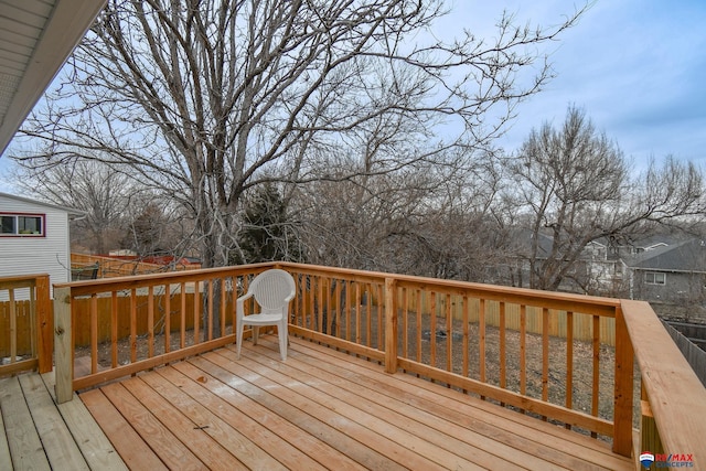 view of wooden deck