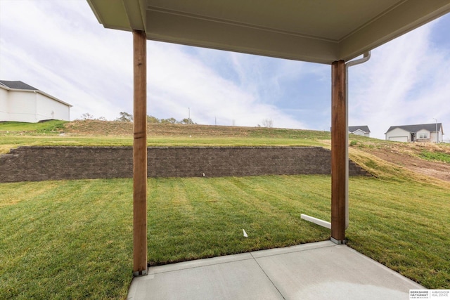 view of yard featuring a patio area