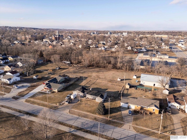 bird's eye view featuring a residential view