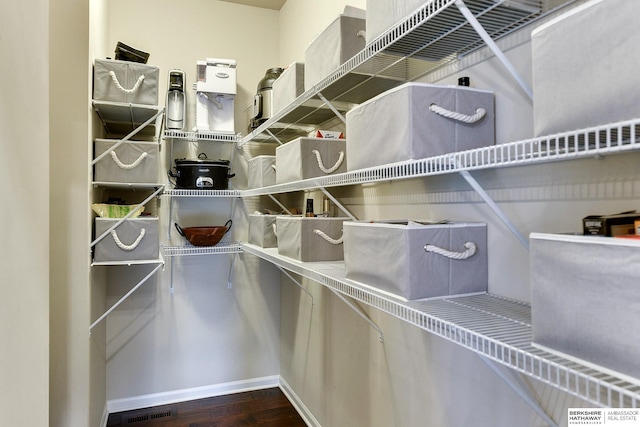 pantry with visible vents