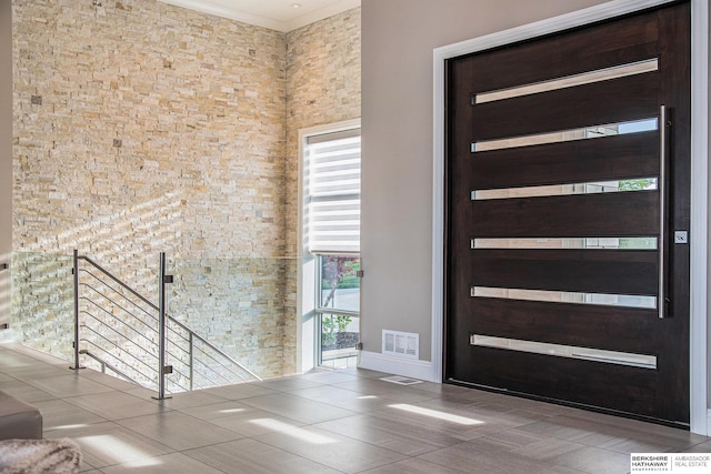 foyer with visible vents