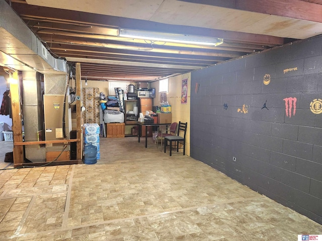 view of basement