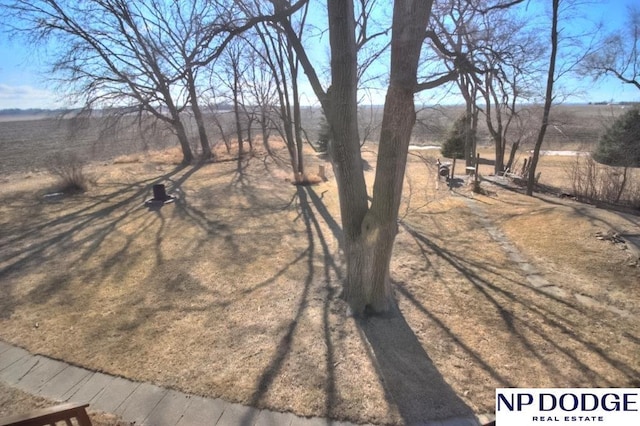 view of yard featuring a rural view