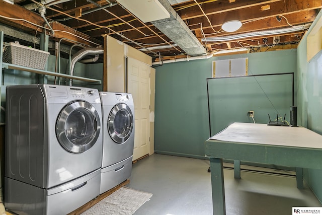 laundry room featuring laundry area and washer and dryer