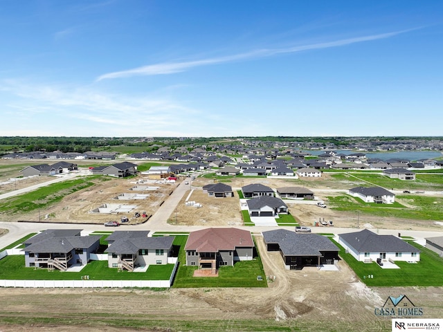 bird's eye view with a residential view