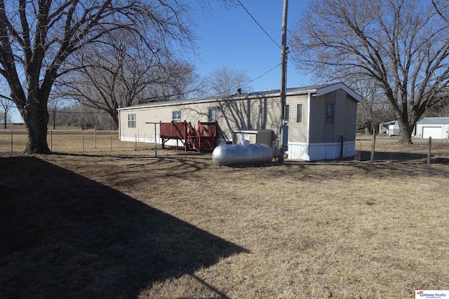 exterior space featuring fence