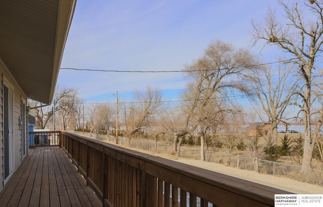 wooden terrace with fence