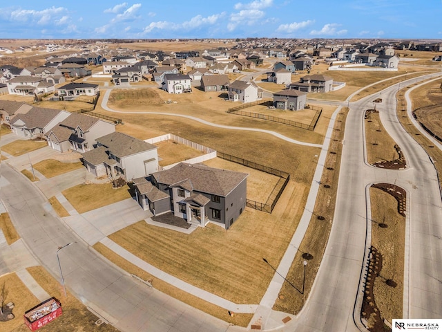 bird's eye view with a residential view