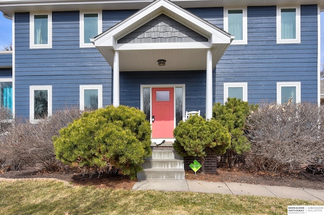 view of doorway to property