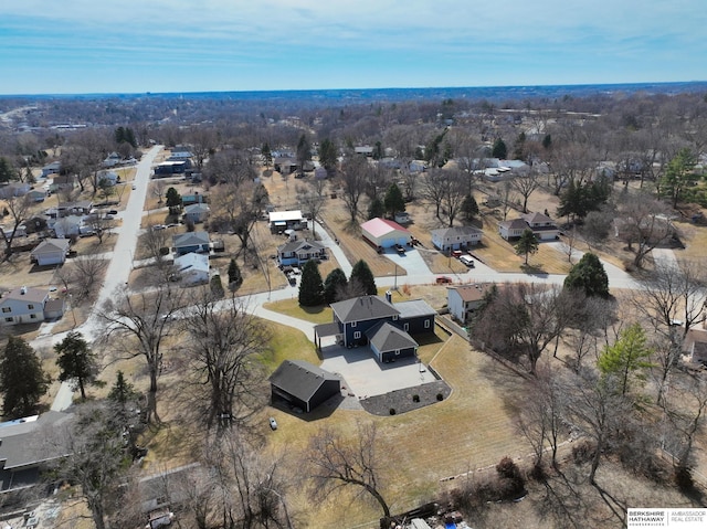 drone / aerial view with a residential view