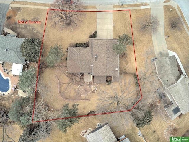 birds eye view of property