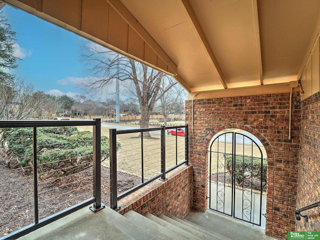 exterior space featuring a balcony