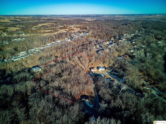 aerial view with a view of trees