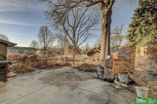 view of patio with fence