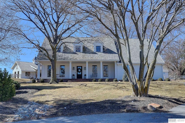 view of front of house with covered porch