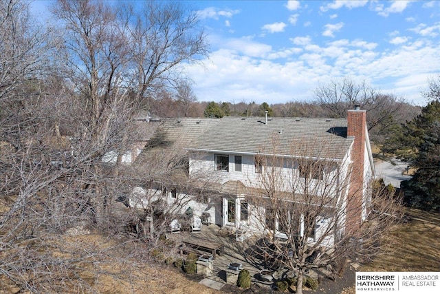 exterior space with a chimney