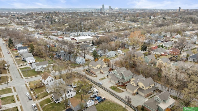 aerial view featuring a residential view