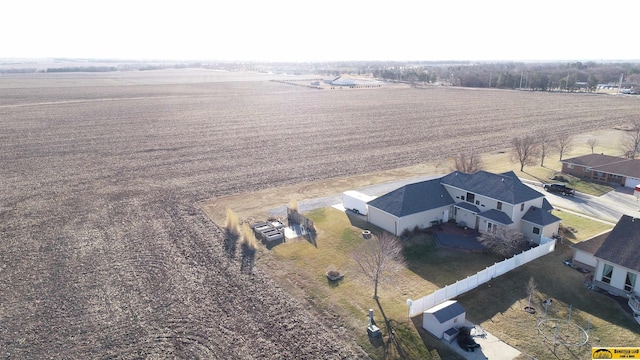 aerial view with a rural view