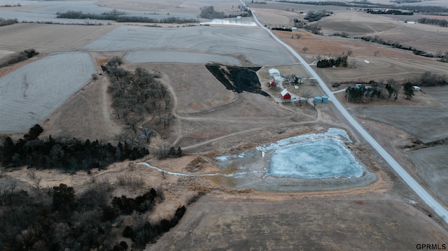 aerial view featuring a rural view