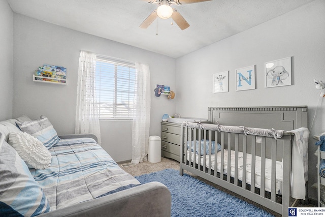 bedroom featuring a ceiling fan