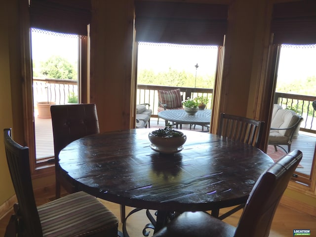 dining area with a healthy amount of sunlight