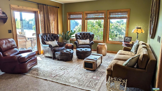 view of carpeted living room