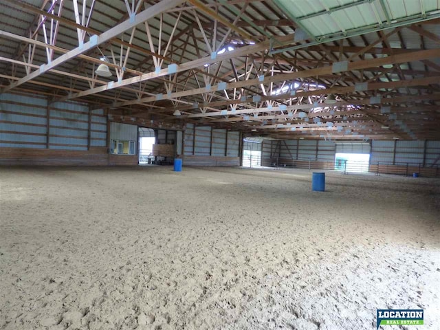 interior space with speckled floor