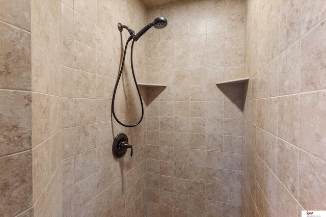 details with tiled shower