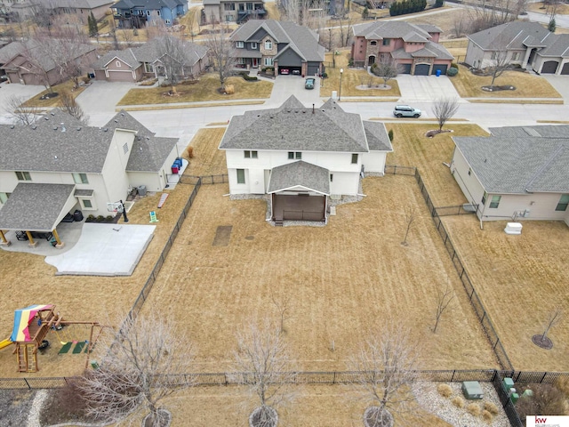 drone / aerial view featuring a residential view