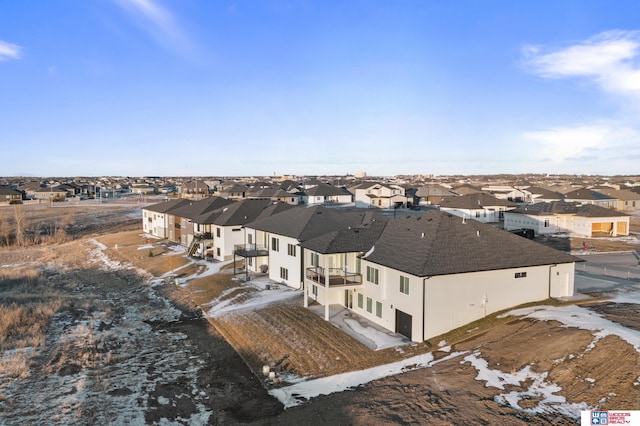 drone / aerial view with a residential view