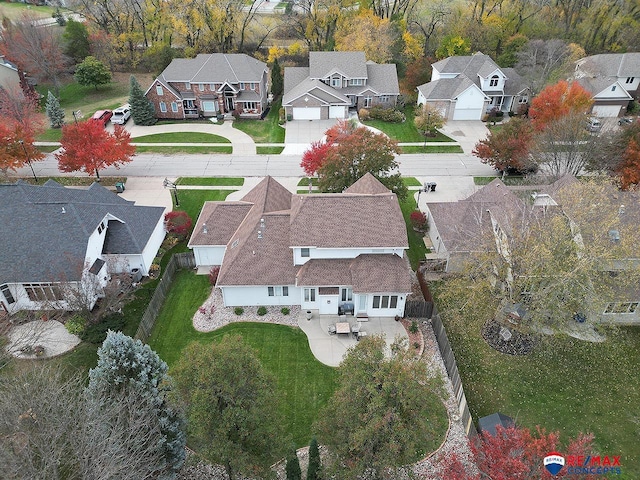 birds eye view of property featuring a residential view