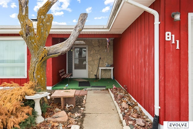 view of doorway to property