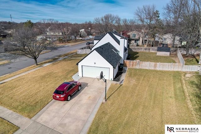 birds eye view of property featuring a residential view