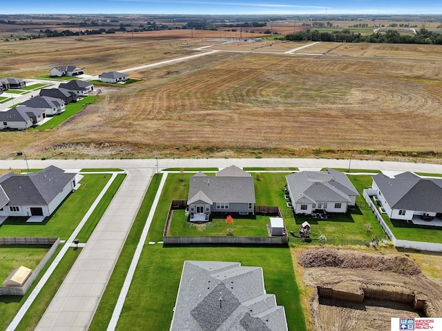 bird's eye view with a residential view