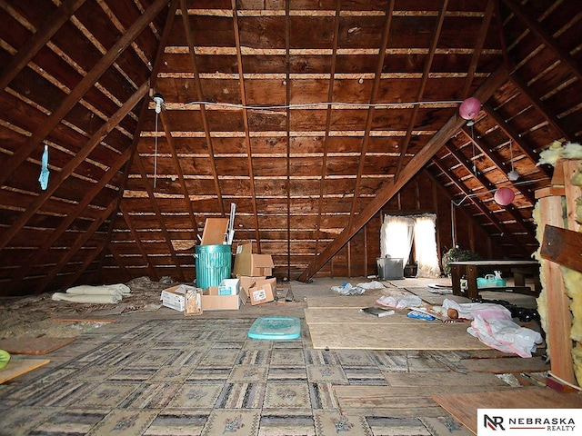 view of attic