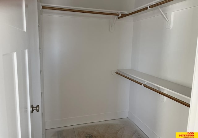 view of walk in closet