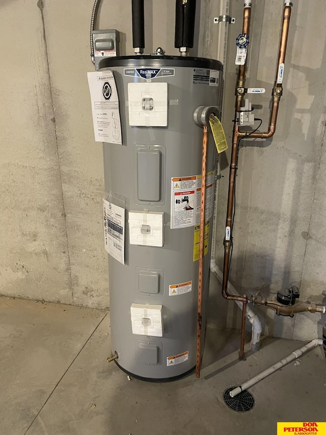 utilities featuring electric water heater