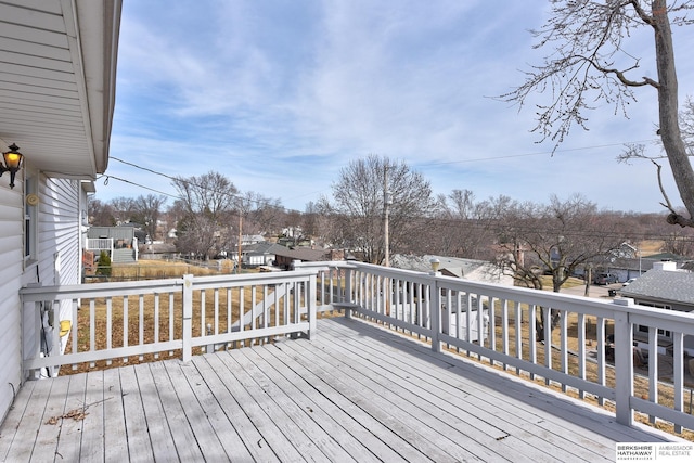 deck featuring a residential view