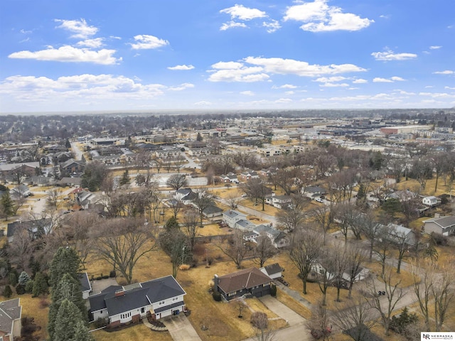 bird's eye view with a residential view