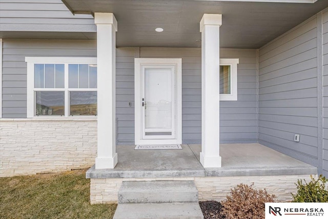 view of doorway to property