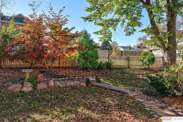 view of yard with fence private yard