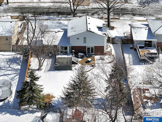 view of snowy aerial view