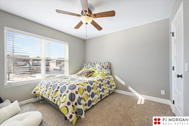10211 Rosewater Pkwy, Bennington, NE 68007 - carpeted bedroom with baseboards and a ceiling fan