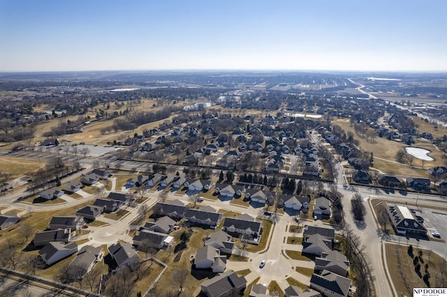 drone / aerial view featuring a residential view