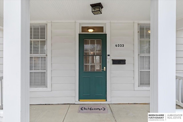 view of doorway to property