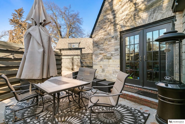 view of patio with french doors